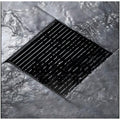 Black Floor Drain Jali 4 x 4 Inches Tile Insert Floor Drain, SS, Shower Drain Channel Tile Drain with Cockroach Trap Concealed Matt Black - 2