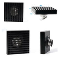 Black Floor Drain Jali 4 x 4 Inches Tile Insert Floor Drain, SS, Shower Drain Channel Tile Drain with Cockroach Trap Concealed Matt Black - 3