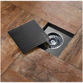 Black Floor Drain Jali 4 x 4 Inches Tile Insert Floor Drain, SS, Shower Drain Channel Tile Drain with Cockroach Trap Concealed Matt Black - 5