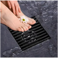Black Floor Drain Jali 4 x 4 Inches Tile Insert Floor Drain, SS, Shower Drain Channel Tile Drain with Cockroach Trap Concealed Matt Black - 7