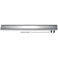 Silver Drain 24 x 4 Inches Tile Insert Floor Drain, 304 Stainless Steel Shower Drain Channel Waste Water Floor Drain for Concealed Tile Drain Channel Cockroach Trap 60 Cm (Side Hole) - 2