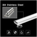 Silver Drain 24 x 4 Inches Tile Insert Floor Drain, 304 Stainless Steel Shower Drain Channel Waste Water Floor Drain for Concealed Tile Drain Channel Cockroach Trap 60 Cm (Side Hole) - 7