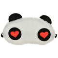 Cotton Set Of 2 ~ Super Soft & Comfortable For Proper Sleep ~ Dreamy Eyes + Heart Panda Sleeping Eye Mask ~ Complete Black-Out Design - 3