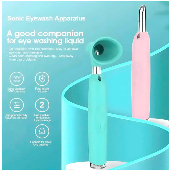 LIMEGIRL 2 In 1 Automatic Eye Make-Up Remover Electric Eye Washer Handheld Sprayer Sonic Moisturizer Eyewash Instrument Water Eye Massager 3 speed - 5