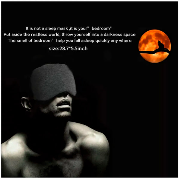 Cotton Sleep Mask Blackout Comfortable & Breathable Eye Mask for Sleeping Adjustable Blinder Blindfold Airplane Best Night Companion Eyeshade for Women Men Kid Grey - 6