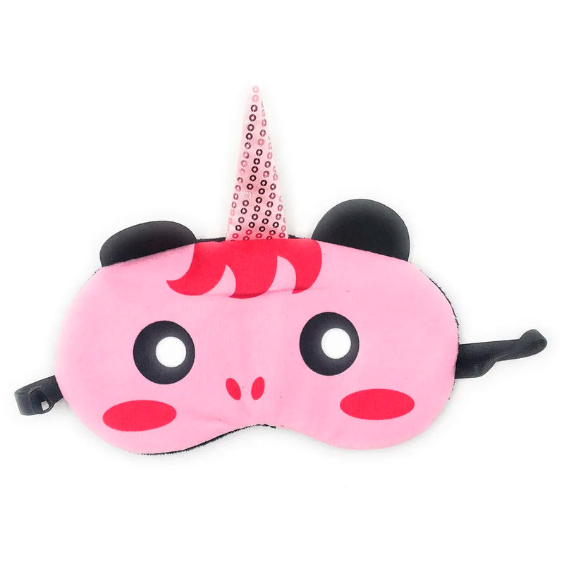 Cute Animals Eye Shade Cartoon Eyes Cover Sleeping Travel Complete black-out Design, snooze, slumber, hibernate ~ Super Soft & Comfortable For Proper Sleep With Adjustable Strap (Unicorn)