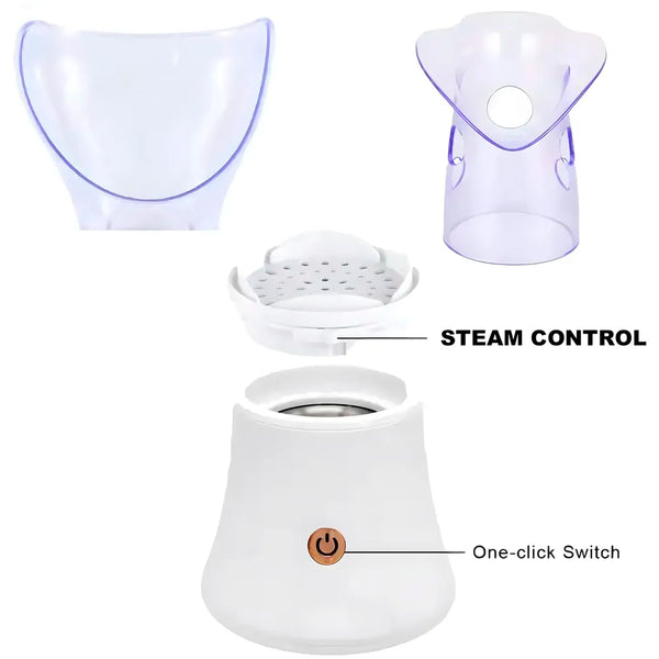 2 in 1 Facial Steamer Beauty Cosmetic Ionic Face Steamer for Home Facial, Warm Mist Humidifier Atomizer for Face Sauna Spa Sinuses Moisturizing, Unclogs Pores - 7