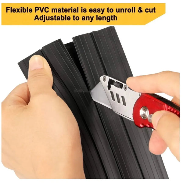 32.81 ft Floor Cable Cover, Perfect for an Office, Home, Workshop, Warehouse, Concert, Or Other Outdoor Setting, Floor Cords, Cables and Wires Protector 82 mm X 17 mm X (10 Meter) - 6