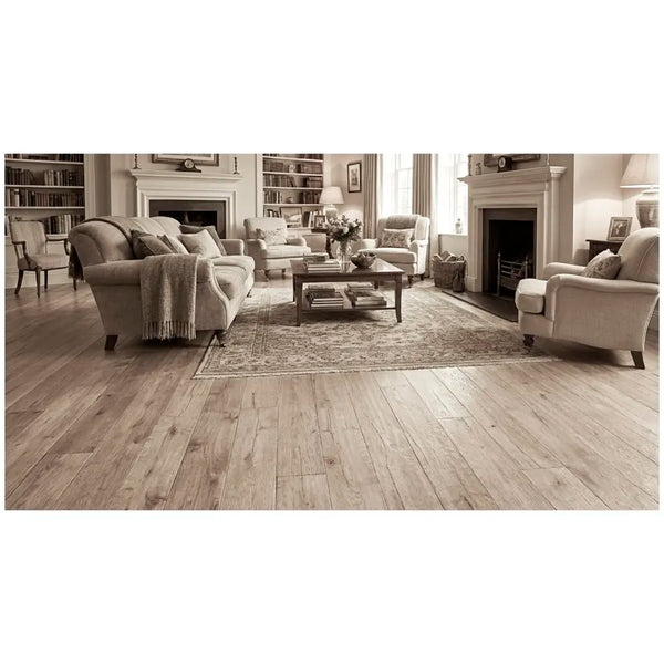 Ebony PVC Wood Floor Planks Flooring Tiles With Self Adhesive Peel & Stick Wooden Design- 18 Planks - 27 Square feet - Ebony Greyish Brown Wood Colour