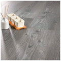 Light Grey PVC Wood Floor Planks Flooring Tiles With Self Adhesive Peel & Stick Wooden Design 18 Planks 27 Square feet Light grey Oak Wood Colour - 7