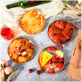 12 Inch Large Gold Plate Stainless Steel for Dinner, Food, Puja, Arti Thali Golden Colour, 30 CM, 1 Piece - 8