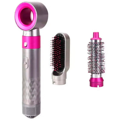 3 in 1 Hair Dryer Hollow Design With 2 Types Of Brushes Versatile Hair Drying And Styling Tool Blow Dry With Ease 1000W Volumizing, Drying, Smoothing, Unisex