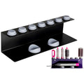 Hair Dryer Holder Compatible with Dyson Airwrap Accessories Holder Wall mount. 7 Slot silicone Holder Counter Top for Homes And Salons. Carbon Steel – 15.4 x 4.3 x 3.9 Inch, Black