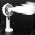 Hand mist fan water fan Handheld Spray Fan With Water Misting Desk Fan with 3 Speeds & 55 ML Portable Water Tank With LED Light And Stand Mobile Holder – 21 Cm x 10 Cm