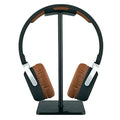Headphone Stand Headset Holder Earphone Stand with Aluminum Supporting Bar Flexible Headrest ABS Solid Base for All Headphones Size (Headphone Not Included) (Square Black)