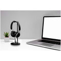 Headphone Stand Headset Holder Earphone Stand with Aluminum Supporting Bar Flexible Headrest ABS Solid Base for All Headphones Size (Round) - 8