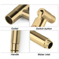 Brass Gold Health Faucet, Heavy Commode Shower, Bidget Golden Faucet with Metal 1.4 Meter Hose Bathroom Complete Set Jet Spray - 5