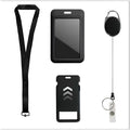 3 in 1 Id Card Holder Badge Holder with Lanyard and Retractable Wire Reel Carabiner for Company Corporate Hospitals Doctors Proximity Key Card Holder Visitors Pass