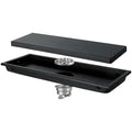Black Floor Drain, 24 x 4 Inches, Stainless Steel, Brushed Finish, Tile Insert, Cockroach Trap, 60 Cm Center Hole - 9