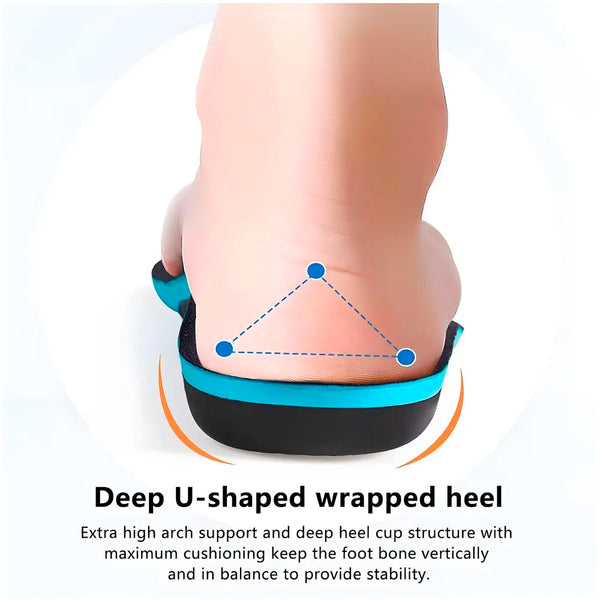 Insoles for Flat Feet Plantar Fasciitis for Men & Women – Arch Support Orthotic Gel Insoles with Shock Absorption, Achilles Tendonitis, Heel Spur & Foot Pain Relief – Blue & Black - 35- 38 Euro Size (39-42 Euro) - 7