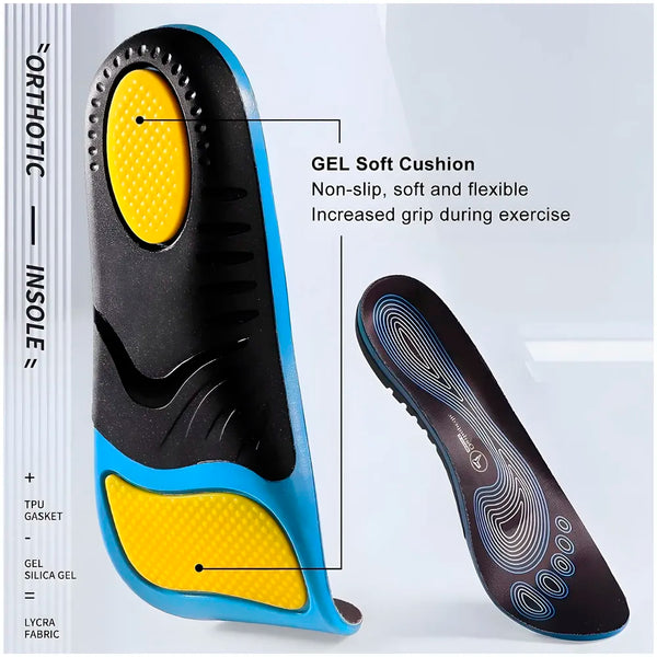 Insoles for Flat Feet Plantar Fasciitis for Men & Women – Arch Support Orthotic Gel Insoles with Shock Absorption, Achilles Tendonitis, Heel Spur & Foot Pain Relief – Blue & Black - 35- 38 Euro Size (43-46 Euro) - 6
