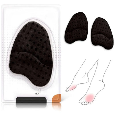 Ball of Foot Cushions for Women, High Heel Metatarsal Pads, All Day Comfort Heel Inserts, Foot Pads for Balls of Feet, One Size Fits All - Black – 10 cm x 7cm