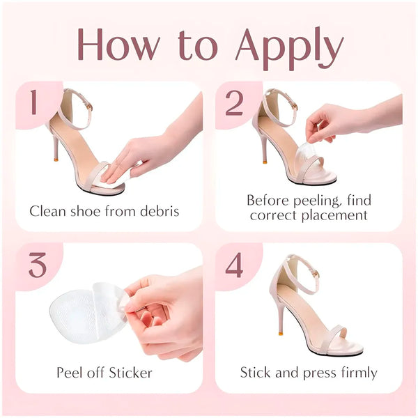 Ball of Foot Cushions for Women, High Heel Metatarsal Pads, All Day Comfort Heel Inserts, Foot Pads for Balls of Feet, One Size Fits All - Beige – 10 cm x 7cm - 8