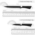 6 Pcs Knife Japanese Knife with Groove Pattern Chef Knife High Carbon Stainless Steel Laser Knives Kitchen with Box - 5