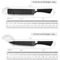 6 Pcs Knife Japanese Knife with Groove Pattern Chef Knife High Carbon Stainless Steel Laser Knives Kitchen with Box - 6