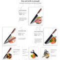 6 Pcs Knife Japanese Knife with Damascus Pattern ~ Shimura Collection ~ Chef Knife High Carbon Stainless Steel Laser Knives Kitchen with Box - 2