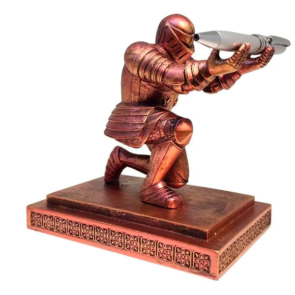 Unique Executive Knight Pen Holder / Stand (Medieval Bronze)