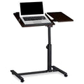 Portable Laptop Stand, Desk, Tilting, Work from Home Height Adjustable Sit Stand Work Table Overbed Laptop Table Computer Cart with Wheels for Bed Couch Office.