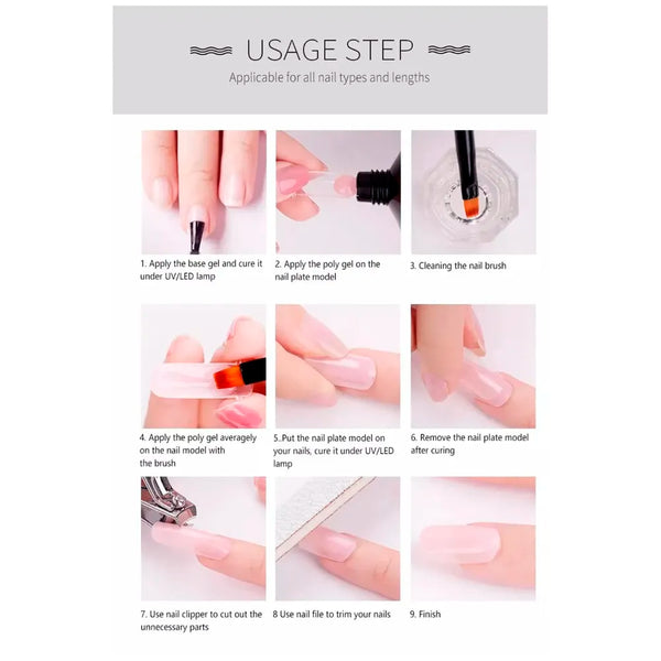 LIMEGIRL 3 Pc Rose Pink, Pink And White Acrylic Gel Poly Nail Gel Nail Gel Extension Set - 7
