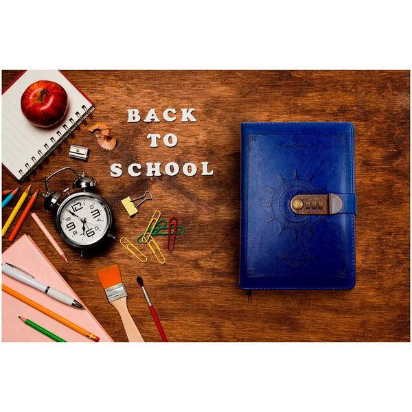 Novelty Diary Notebook with Number Combination Lock & PU Leather Cover Secret Lock Diary (22x15 cm, 230 Pages) (Blue) - 8