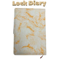 Lock Diary Notebook with Number Lock Combination PU Leather Marble Onyx Design Cover 22x15 cm, 230 Pages - 4