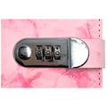 Lock Diary Notebook with Number Lock Combination PU Leather Pink Marble Design Cover 22x15 cm, 230 Pages - 3
