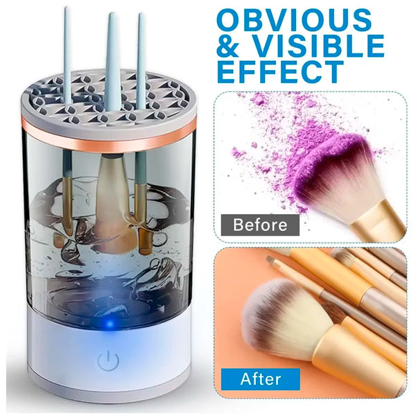 LIMEGIRL Makeup Brush Cleaner Machine, Automatic Electric Makeup Brush Cleaner, Automatic Spinning Makeup Brush Cleaner USB Powered Cosmetic device Cup - 2