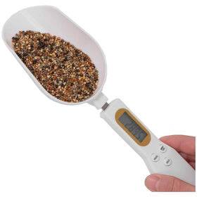 Digital Measuring Spoon Scale 500g/0.1g Gram Weighing Mini LCD Spoon Measure Digital Scale Pet food, Cooking White
