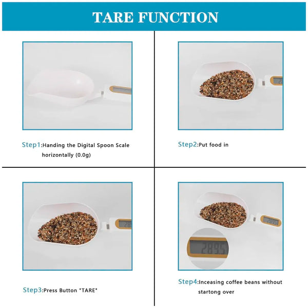 Digital Measuring Spoon Scale 500g/0.1g Gram Weighing Mini LCD Spoon Measure Digital Scale Pet food, Cooking White - 7
