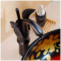 Black Swan Basin Tap Faucet Mixer for Bathroom Toilet Wash Basins Hot and Cold Water 12 Inches Height Matt Black Colour - 5