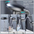 4 in 1 Black Faucet Tap Mixer Hot and Cold Water Twist to Chnage Water Flow for Bathroom Wash Basins Swivel 360, Black - 10.4 inch x 6.9 inch - 2