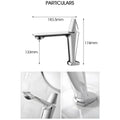 Rose Gold Faucet Tap Mixer Hot and Cold Water Heavy Single Lever Basin Mixer with Ceramic Cartridge for Bathroom Wash Basins - 17.4 Cm x 18.3 Cm - 4