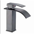 AQUAKART Dark Grey Small Waterfall Faucet Waterfall Single Lever Basin Mixer Waterfall Short Black, SS Material, for Bathroom Washbasins Toilets 7 Inches Height. - 8