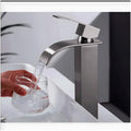 Dark Grey Tall Waterfall Faucet Waterfall Single Lever Basin Mixer Waterfall Tall Black, SS Material, for Bathroom Washbasins Toilets 12 Inches Height - 4