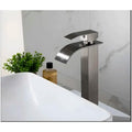 Dark Grey Tall Waterfall Faucet Waterfall Single Lever Basin Mixer Waterfall Tall Black, SS Material, for Bathroom Washbasins Toilets 12 Inches Height - 6