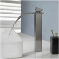 Dark Grey Tall Waterfall Faucet Waterfall Single Lever Basin Mixer Waterfall Tall Black, SS Material, for Bathroom Washbasins Toilets 12 Inches Height - 7