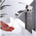 Dark Grey Tall Waterfall Faucet Waterfall Single Lever Basin Mixer Waterfall Tall Black, SS Material, for Bathroom Washbasins Toilets 12 Inches Height - 8