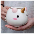 3D Creative Art ceramic Coffee Mug Cup with Unicorn Handle - White, Multicolour - 4