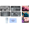 Nail Art Kit 4 Pcs Plates With Stamper And Scraper Complete Set For Beginners. - 2