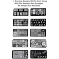 2 pcs Nail Art Stamping Plates With Stamper And Scrapper For Nail Art 12 x 6 Cm (Random Designs) - 3